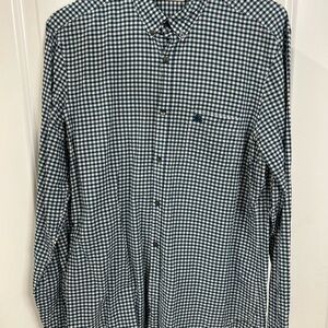 Burberry Blue and White Casual Button Down Shirt